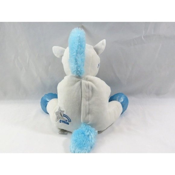 Cuddle & Friends Smile Unicorn Soft Plush Animal Blue Mane Sparkle Hooves  14" - Picture 4 of 11